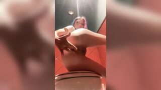 Finger in Butt: I had to sneak off to the cocktail bar toilets to play with my asshole because I was feeling horny???? #2