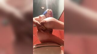 Finger in Butt: I had to sneak off to the cocktail bar toilets to play with my asshole because I was feeling horny???? #4